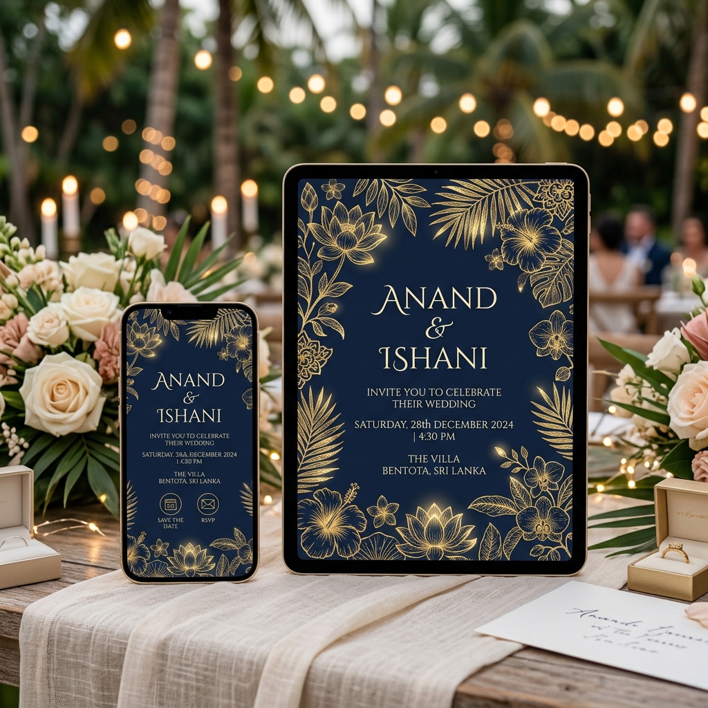 Digital Wedding Invitation Preview